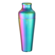 2 piece stainless steel rainbow plated shaker